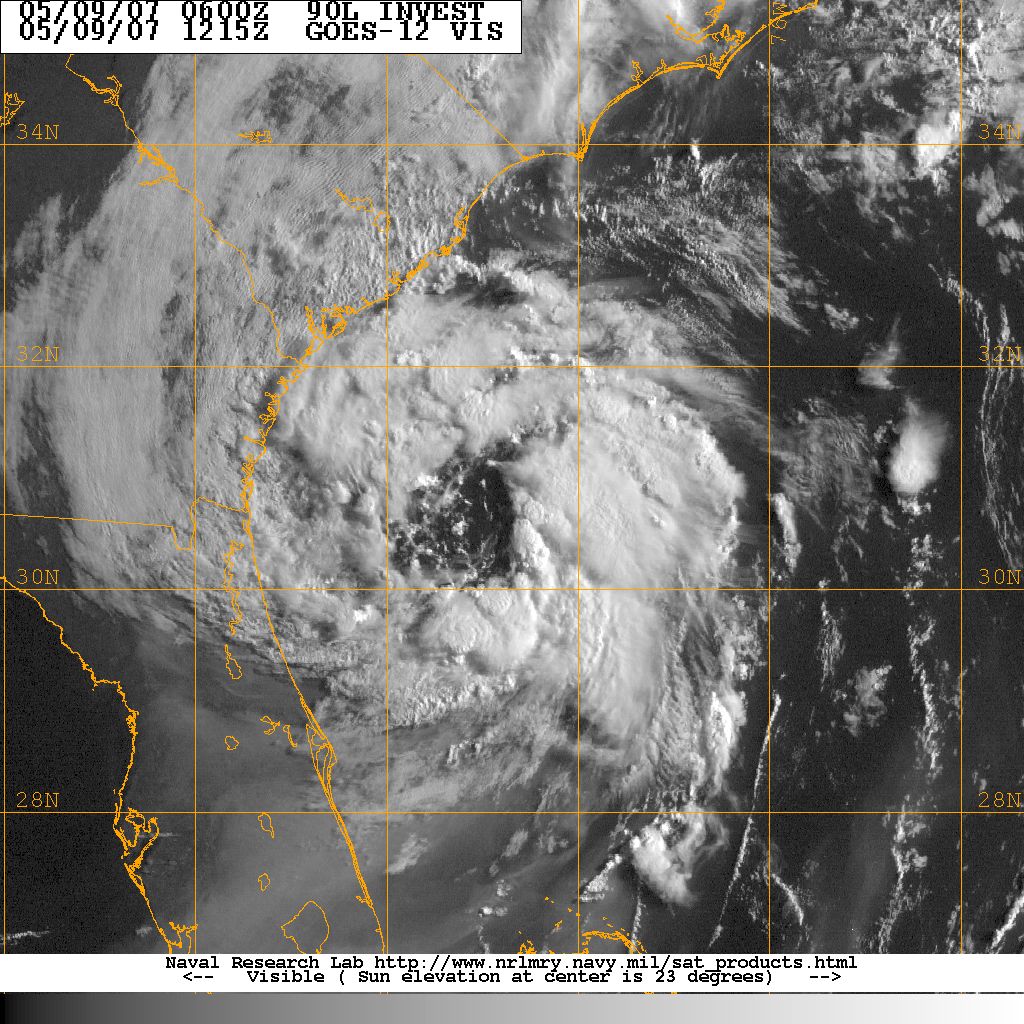 Andrea visible satellite image