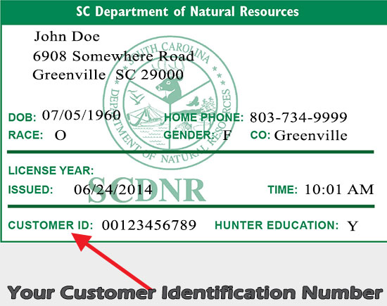 Location of Customer Identification Number