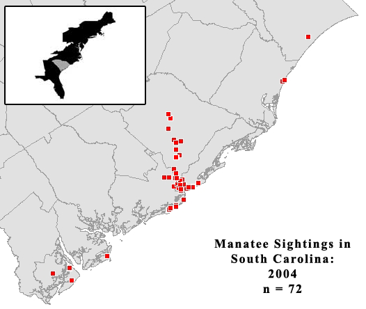 Distribution of Manatee