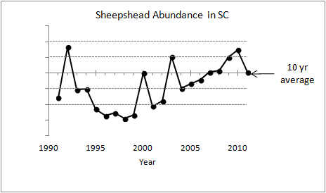 Sheepshead abundance in SC Graph