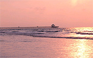 Folly Beach at sunset