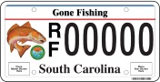 Gone Fishing Plate (red drum)