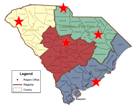 SC Department of Natural Resource Regions