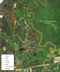 Wateree River WMA & Heritage Preserve trail map.