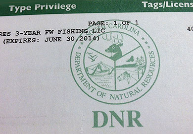 Fishing and Hunting License holders and back tags