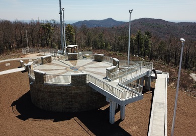 The Sassafras Mountain Tower, on South Carolina’s highest point, offers an unparalleled view of the mountains of South Carolina, North Carolina and Georgia. (SCDNR photo by Danielle Kent) The Sassafras Mountain Tower, on South Carolina’s highest point, offers an unparalleled view of the mountains of South Carolina, North Carolina and Georgia. (SCDNR photo by Danielle Kent)