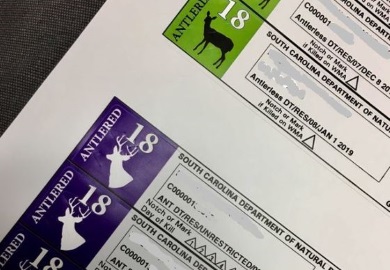 The South Carolina Department of Natural Resources has begun mailing out this year's deer tags to hunters eager for the beginning of a new season. The South Carolina Department of Natural Resources has begun mailing out this year's deer tags to hunters eager for the beginning of a new season.