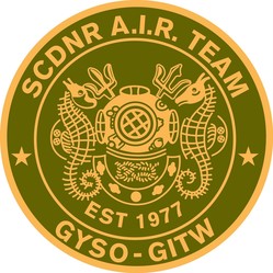 Dive team logo - SCDNR A.I.R. Team EST 1977 - GYSO-GITW