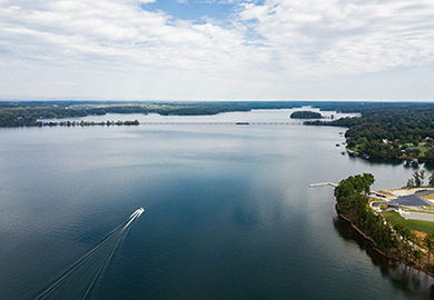 Lake Hartwell bird's eye view