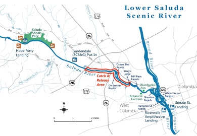 A new law passed by the S.C. General Assembly in May establishes a catch-and-release-only zone for brown and rainbow trout on the lower Saluda River near Columbia.