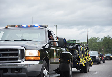 SCDNR Lance Cpl. Jason Smith secures his boat to the dock at Lake Murray.