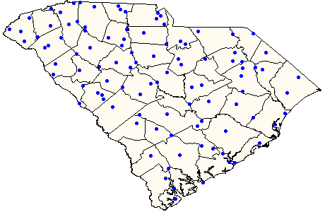 South Carolina state map