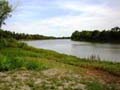 The university sits in a bend of the Red River