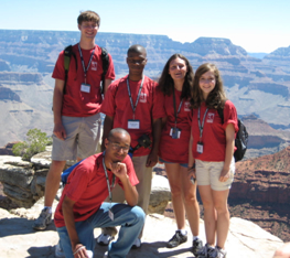 Students from Spartanburg High School at the Grand Canyon