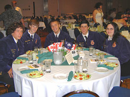 2006 Envirothon Winners: Pat Shea, Matthew Dorn, Cody Brown, Hunter Cooper, and Rachel Brandt