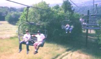 Calvert Sherard and Matthew Dorn on the lift