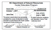Hunter Education Card