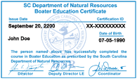Boater Education Card