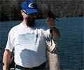 Joseph Illenze and 6 lbs 4 oz Brown trout caught March 30, 2015, Lake Jocassee