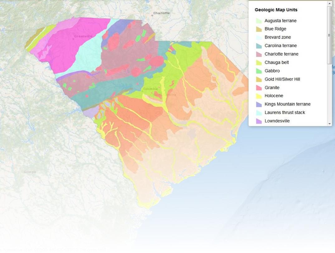 Generalized SC Geology Map