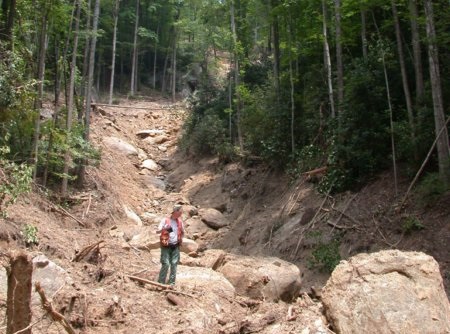 Landslide at Jones Gap State Park