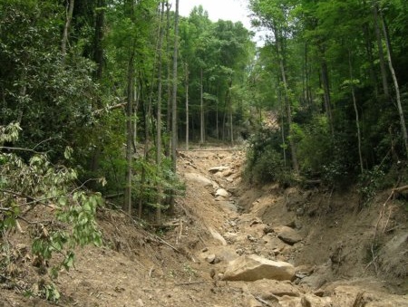 Landslide at Jones Gap State Park