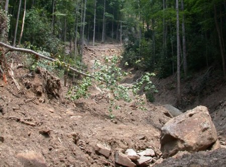 Landslide at Jones Gap State Park