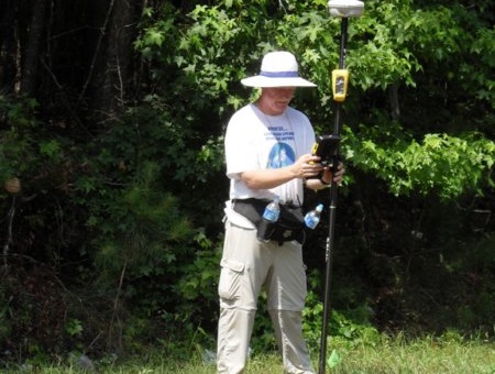 Matt Wellslager of the SC Geodetic Survey, recorded GPS locations for every flagged station.