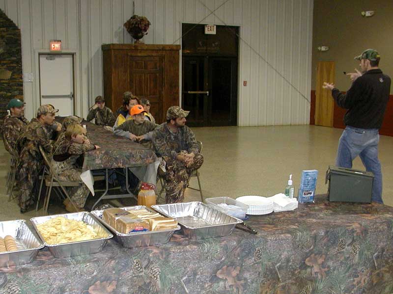 Addressing youth deer hunt participants. A significant amount of time is devoted to education and training prior to actually going hunting. The hunting heritage, deer biology, hunter ethics, and firearms safety are all discussed prior to going hunting.