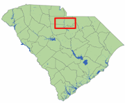 State Map with Fishing Creek Reservoir located