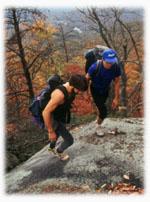 Picture of hikers during fall