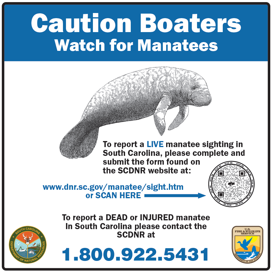 Watch for manatee poster and information