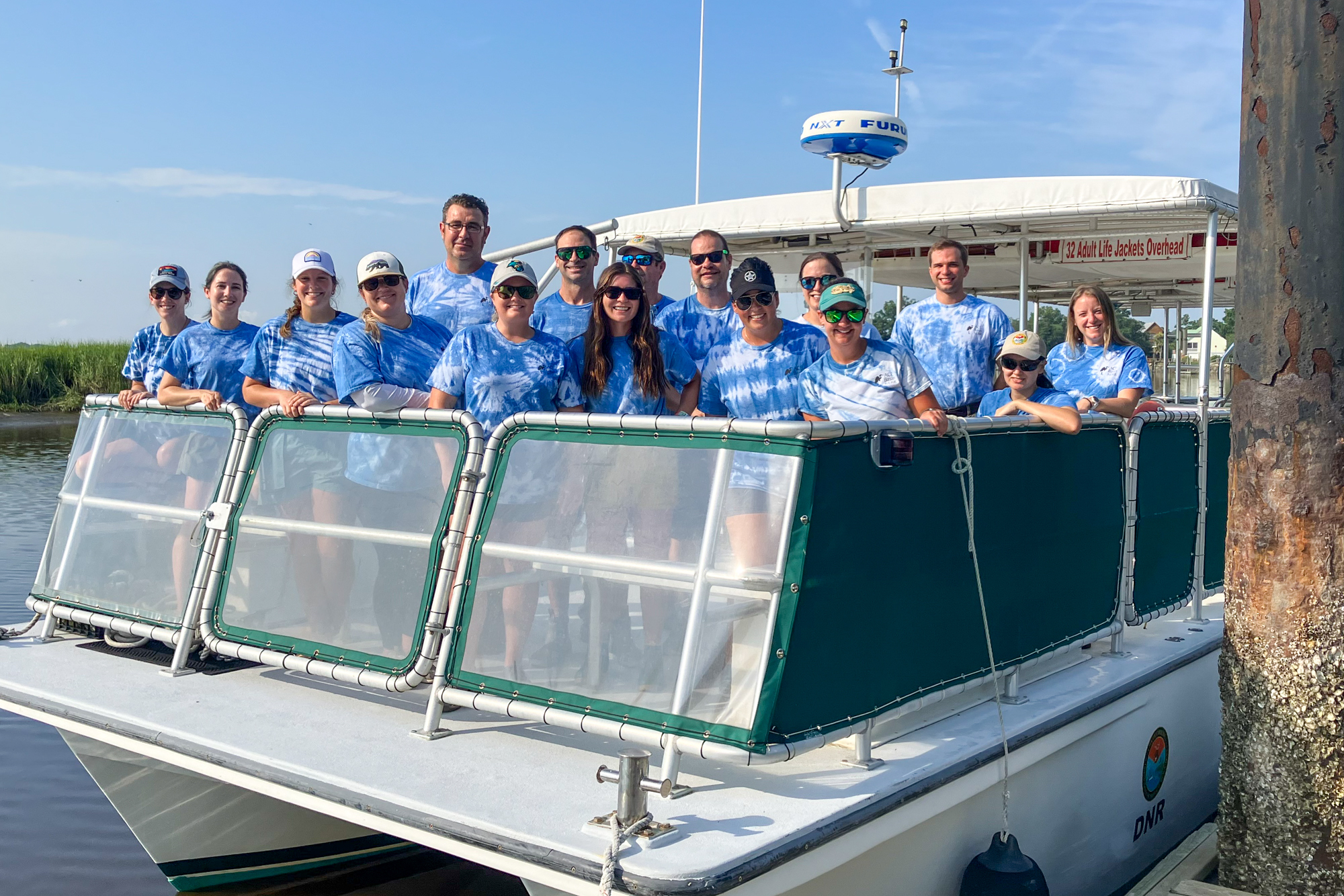 A group shot on the dock of last year's attendees