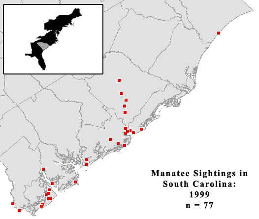 Distribution of Manatee