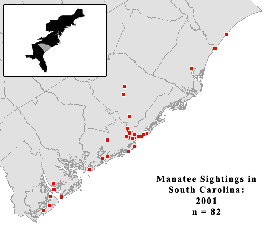 Distribution of Manatee