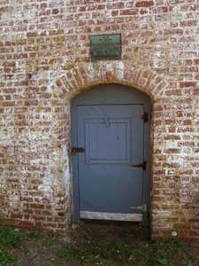 Door and Plaque of Fort Johnson Building