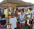 Photograph of Bluffton Block Party. Approximately 3,000 people attended the event.