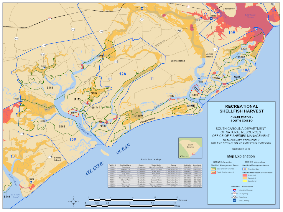 Recreational Harvesting - South Edisto to Charleston