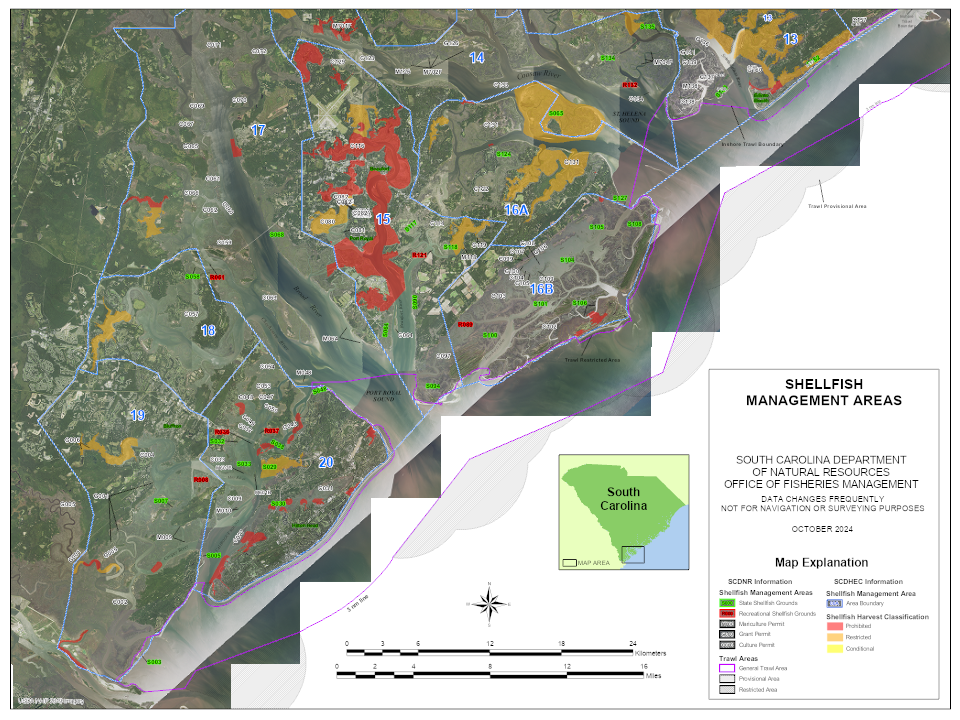 South Edisto - Savannah River area map