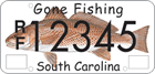 Red drum License Plate