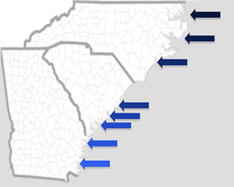 Figure 3. Genetic structure during the spawning months from July to October. Boxes indicate sampling locales.