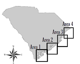 Map of Coastal Pumpout stations across South Carolina