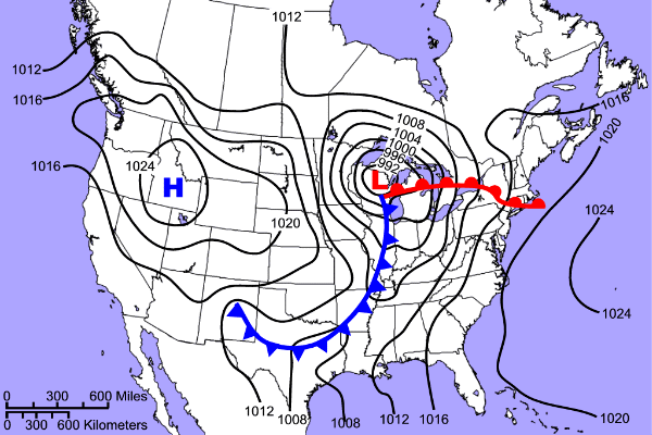 Us Surface Weather Map South Carolina State Climatology Office