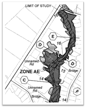 Map of Special Flood Hazard Area that is fully detailed