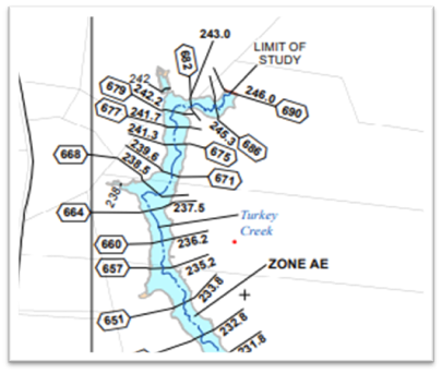 Map of Special Flood Hazard Area with limited detail