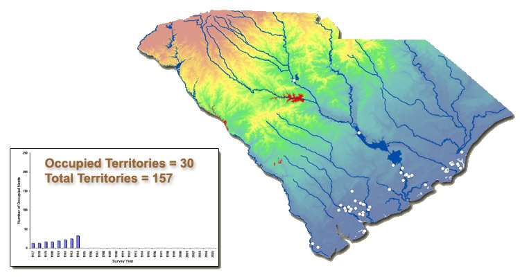 Map of Nesting 1977 - 1984