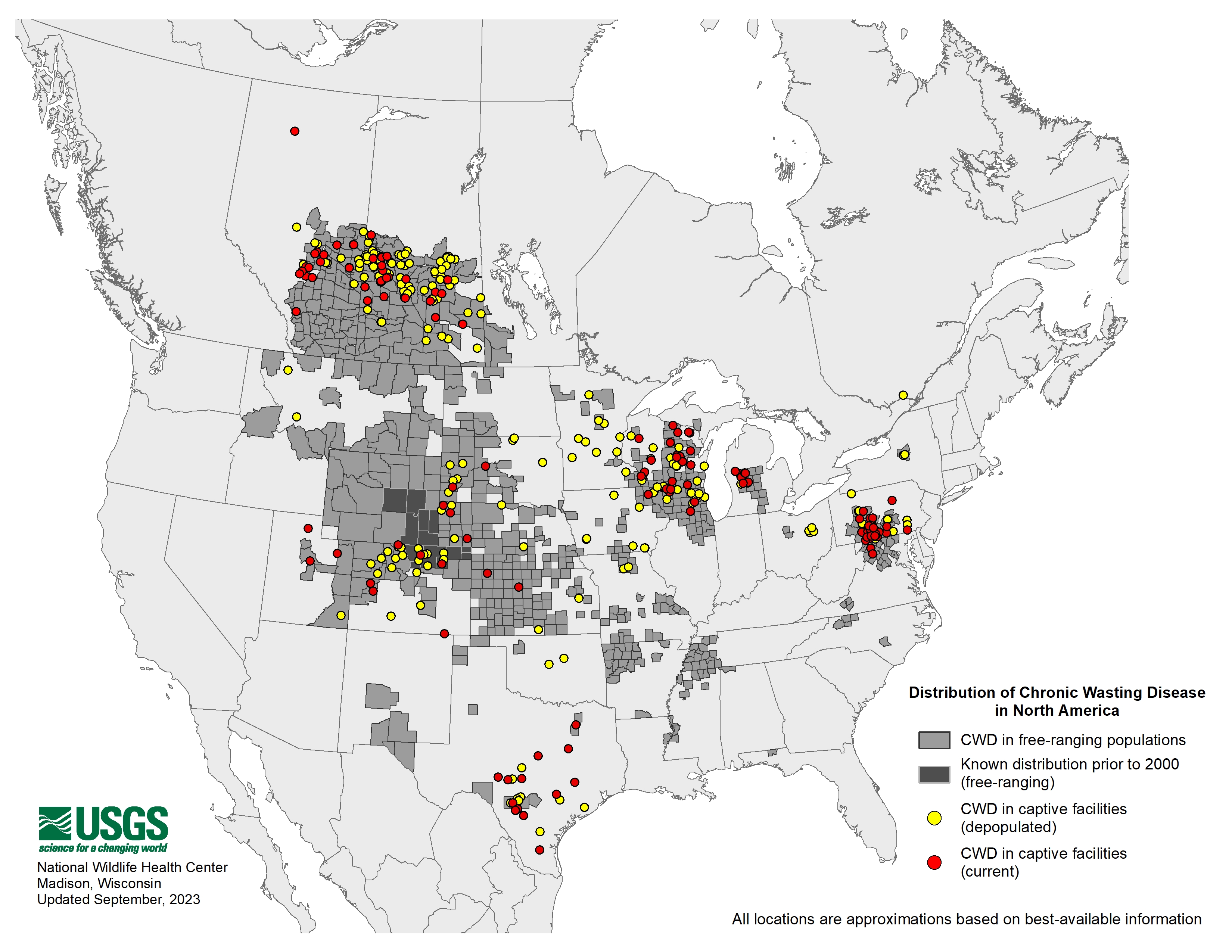 Chronic Wasting Disease in North America (USGS)